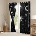 thumbnail image 3 of Feelyou Bohemian Sun Child Black Out Curtains, Tribal Astrology Moon Curtains Pack of 2 (42x63 Each), Mystic Mandala Style Bedroom Curtains, Window Curtains Home Decor, 3 of 6