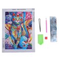 thumbnail image 2 of Gato Taladro Completo Gato Punto De Cruz Especial, Decoración De Punto De Cruz En Forma De Pintura De Diamante DIY Manualidades Ilustraciones Decoración De La Pared Del Hogar, 2 of 7