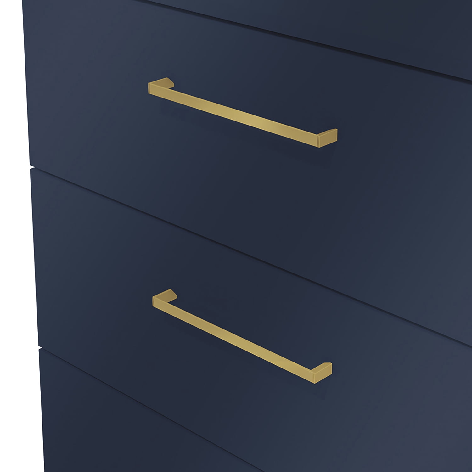 Kappesberg Jolyne 3-Drawer Vertical Dresser, Blue with Gold Handles – Modern Bedroom Storage for Adults and Teens