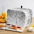 thumbnail image 2 of Toaster Cover 4 Slice, Grey Botanical Dustproof Bakeware Oven Protector with Top Hook, Weeping Eucalyptus Leaves Watercolor Waterproof Small Kitchen Appliance Toasters Dust Cover, 12"x11"x8", 2 of 9