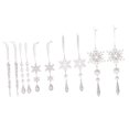 thumbnail image 4 of Adornos de copos de nieve y carámbanos navideños para fiestas navideñas. Colección DIY. Claro, 4 of 7