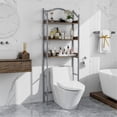thumbnail image 2 of Durable 3-Tier Bathroom Storage Rack with Metal Frame and Adjustable Shelves, 2 of 3