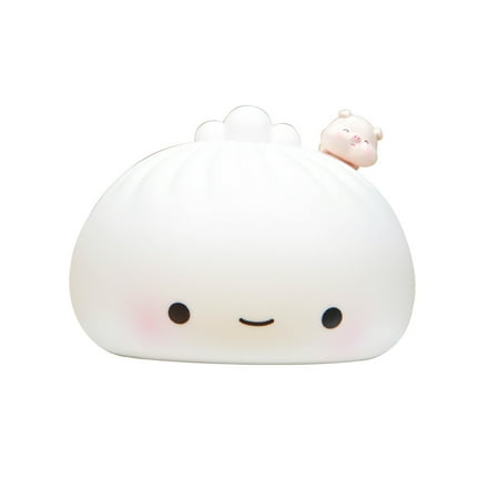 

Hi FANCY Soft Silicone Buns Pat Light With Sleeping Night Light Rechargeable Colorful Light