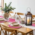 thumbnail image 6 of Pink Marble Round 15 Inch Placemats Set of 2, Nature Marble Crack Yellow Lines Art HeatResistant Non Slip Place Mats for Dining Table, Wipeable Braided Kitchen Table Mats for Housewarming, 6 of 9