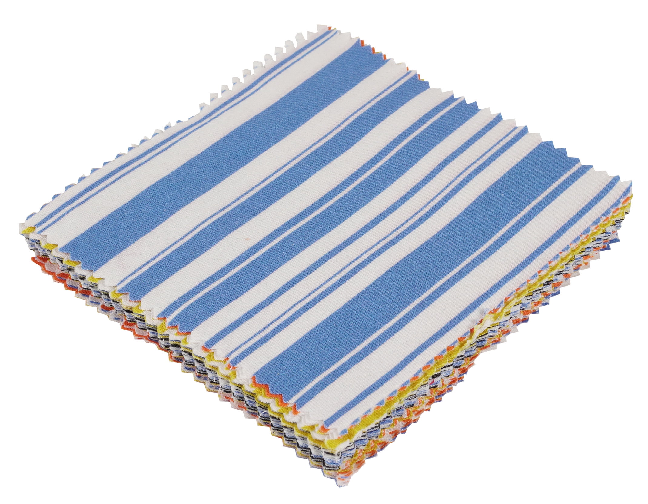 Soimoi Stripes Print&nbsp;Precut 10-inch Cotton&nbsp;Fabric&nbsp;Quilting&nbsp;Squares&nbsp;Charm Pack DIY Patchwork Sewing Craft-Blue