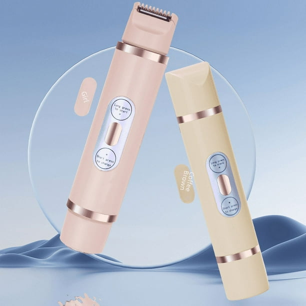Afeitadora eléctrica de dos cabezales para mujeres, afeitadora de vello de labios, axilas, depiladora privada, recortadora de vello de piernas y vello púbico