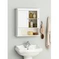 thumbnail interactive-video image 1 of SEGAWE Wall Cabinet With Doors And Shelves - White Bathroom Organizer, 22.8 X 7.9 X 24.3 Inches 1 of 3