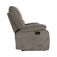 thumbnail image 2 of Lexicon Jarita Microfiber Fabric Double Reclining Loveseat in Chocolate, 2 of 5