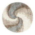 thumbnail image 3 of Unique Loom Soft Touch Shag Collection Area Rug - Selin (4' 1" Round Khaki/Ivory), 3 of 7