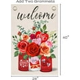 thumbnail image 5 of Valentine Flag, Double Sided Valentine''s Day Flag Couple Bicycle Sweethearts Valentine Garden Flag 28 x 40 Inch Valentine House Flags for Valentine''s Day Decoration with 2 Grommets, 5 of 5