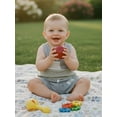 thumbnail image 4 of Argulvti Toddler Boy Summer Clothes Contrast Color Stripe Sleeveless Tank Tops and Shorts 2 Piece Set, 4 of 7