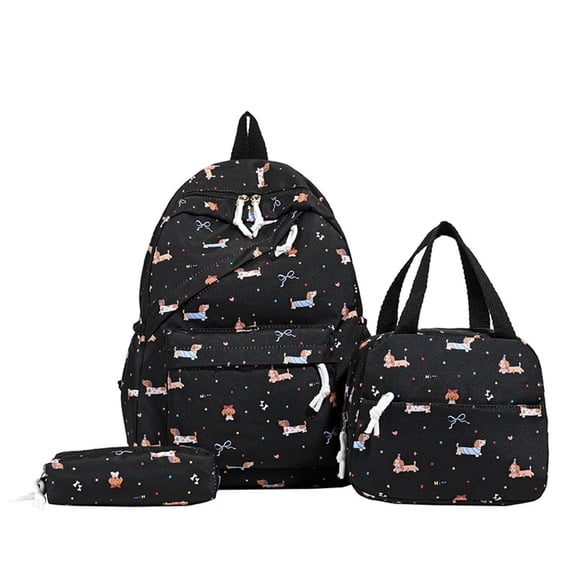 School Backpack Set,Cute School Backpacks,3PCS Back To School Backpack Lightweight Large Capacity Bookbag for College Middle School Daypack