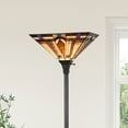 thumbnail image 5 of Tiffany Torchiere Floor Lamp Stained Glass Lamp Shade 12" Wide 69"Tall, 5 of 6