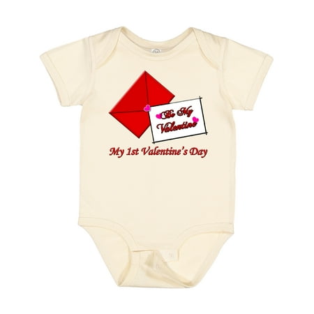 

Inktastic My 1st Valentine s Day Gift Baby Boy or Baby Girl Bodysuit