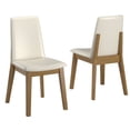 thumbnail image 2 of Weston Home Alta Wood Finish White Vegan Leather Dining Chair, Set of 2, Oak Wash, 2 of 8