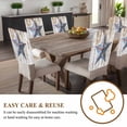 thumbnail image 4 of Blue Western Star Chair Covers Set of 1 Independence Day Chair Back Covers Stretch Removable Washable Slipcovers Protector for Dining Room Kitchen Party Decor, 4 of 5