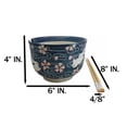 thumbnail image 3 of Pink Sakura White Rabbits Large 24Oz Donburi Ramen Bowl With Chopsticks Set, 3 of 9
