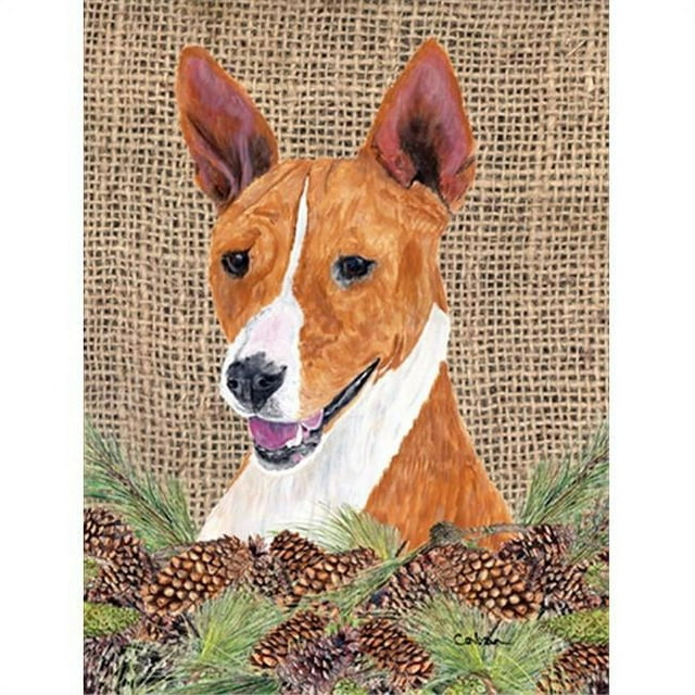 Carolines Treasures SC9036CHF Basenji Drapeau en Toile - Taille Maison