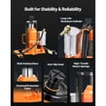thumbnail image 5 of KFFKFF 20 Ton Air Hydraulic Bottle Jack, 44092 lbs Capacity, 10.2-19.5 Inch Lift Range, Heavy Duty Welded Jack with Pump for Cars, SUVs, Trucks, RVs, and Auto Repairs, Orange, 5 of 9