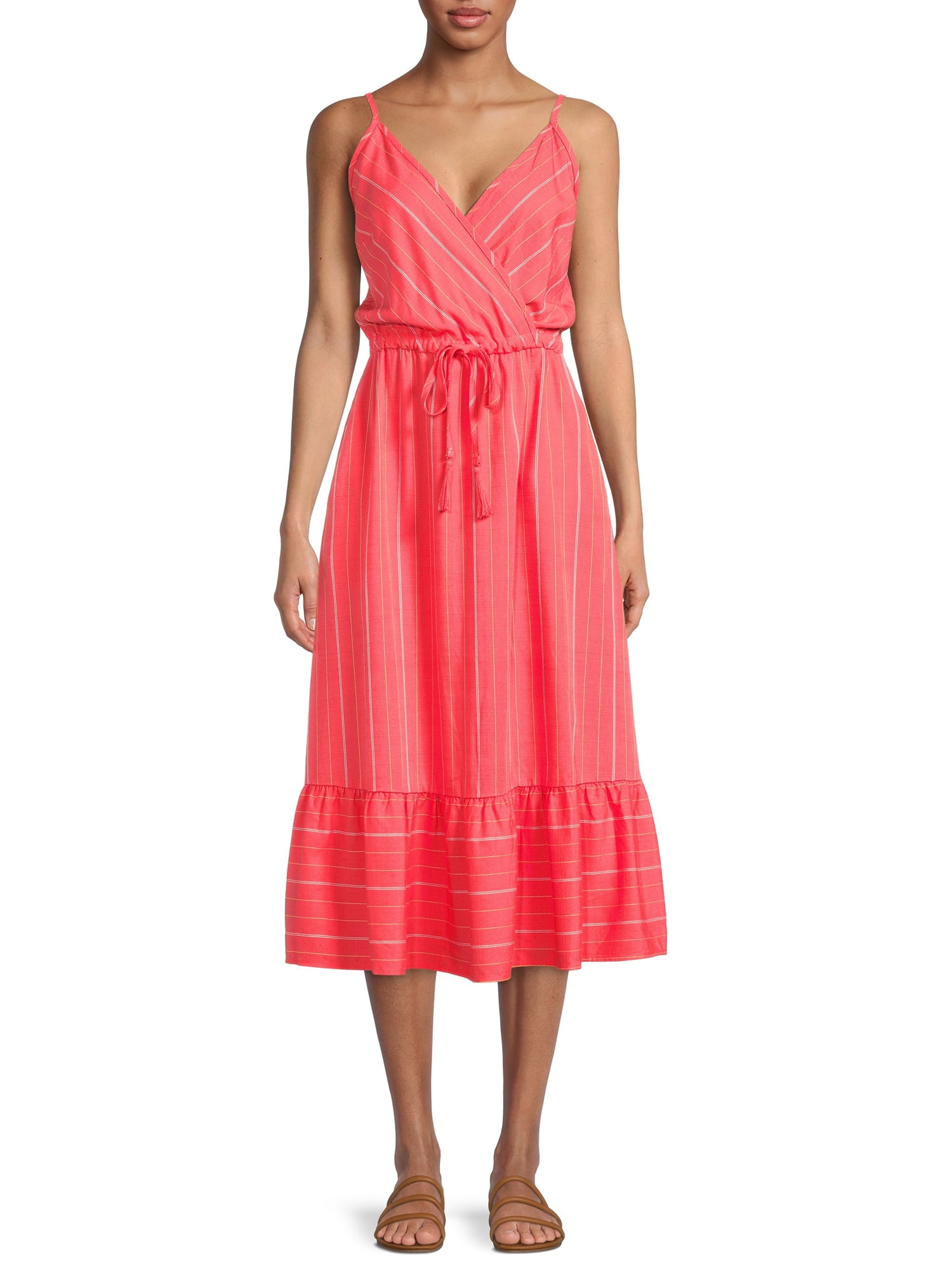 and Tru Women's Cross Front Midi Dress 