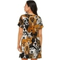 thumbnail image 2 of Japuie Dogs Different Breeds Print Women's Nightgown,Women's Short-sleeve Sleepwear,Short Sleeves Shirt,Casual Sleep Dress,Comfy Nightdress, Soft Nightgowns for Women-Small, 2 of 5