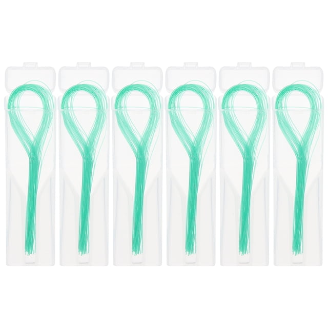 EeaseMX 6 cajas de enhebradores de hilo dental de nailon Guía de hilo para aparatos dentales