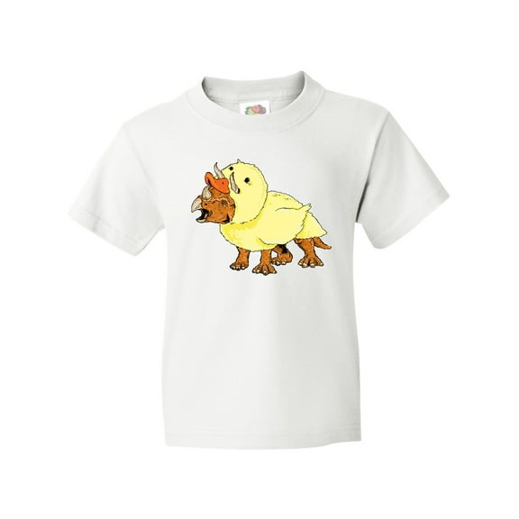 Inktastic Easter Duck Triceratops Youth T-Shirt