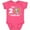 Retro Heather Pink, variant on Inktastic I am 2 Years Old Cute Smiling Butterfly with Flowers Girls Baby Bodysuit