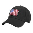 thumbnail image 2 of XIAOCHA Mens Flag Patch Baseball Cap Shapeable Brim Farm Dad Hat,BK1, 2 of 3