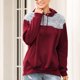 thumbnail image 2 of Sudadera con capucha, ajuste holgado, cálido, manga larga, sudaderas con retazos, informal, agradable a la piel, manga larga para mujer, 2 of 6