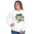 thumbnail image 3 of Kiss Me I'm Irish St Patrick's Day Women Crewneck Sweatshirt Brisco Brands S, 3 of 5