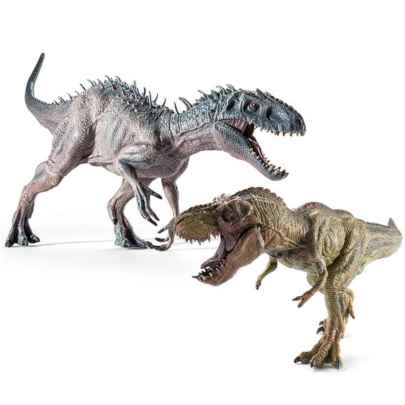 2Pcs Dinosaur Set, 15.7" Large Tyrannosaurus Rex and 12.2" Realistic T-rex, Educational Dinosaur Action Figure Wildlife Animal Model, Great for Collector, Party Favor, Birthday G