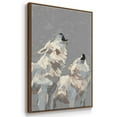 thumbnail image 3 of Midnight Wolves Framed Premium Gallery Wrapped Canvas - Ready to Hang - 17 x 25 - Walnut Floating Frame, 3 of 9