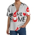 thumbnail image 3 of Disketp Men's Hawaiian Gnome Home With A Cute Gnome Print Shirts Button Down Holiday Beach Shirts-4X-Large, 3 of 7