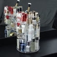 thumbnail image 2 of Caja de almacenamiento de acrílico para cosméticos, transparente, giratoria, para el hogar, para lápiz labial, cuidado de la piel, tocador de escritorio, 2 of 5