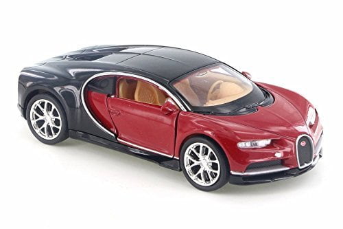 Bugatti Chiron Diecast Toy Car 4.5" 1:34 Scale Red/Silver/Gold/Blue Welly 
