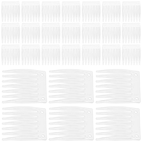 EeaseMX 100 horquillas de plástico para pelucas, accesorios, pinzas, peines y gorros (blancos)