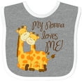 thumbnail image 3 of Inktastic My Nonna Loves Me Boys or Girls Baby Bib, 3 of 4