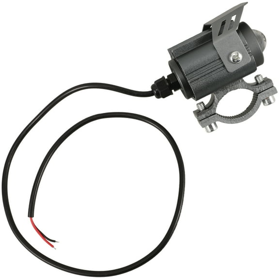Worgeous Motorcycle Driving Light Dark Grey Aluminium Alloy 1Pcs