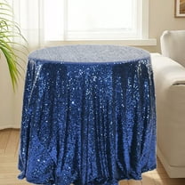 Twfbrm Sequin Tablecloth 120x120cm Shiny Sparkly Glitter Round Table Cover Metallic Sequence Table Clothes for Birthday Party Baby Shower Wedding