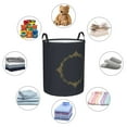 thumbnail image 6 of ZNDUO Laundry Basket, Round Laundry Storage Basket, Waterproof Laundry Hamper with Handles, Medium Size - Beautiful Round Logo Pattern, 6 of 8