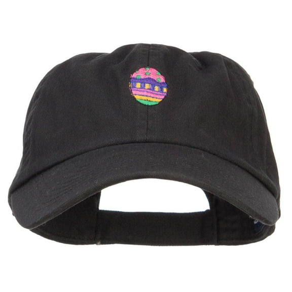 Easter Egg Embroidered Low Cap - Black OSFM