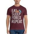 thumbnail image 3 of Eat Sleep Forex Repeat Men'S Basic Short Sleeve T-Shirt Burgundy X-Large, 3 of 5