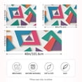 thumbnail image 2 of Yayeee Pillowcase Standard Size Set of 2 Satin Wrinkle Resistant Pillow Case, Purple Triangles, 2 of 7