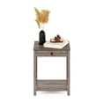 thumbnail image 4 of Furinno Classic Side Table, 2-Tier Modern End Table with Small Drawer and Open Shelf, Night Stand, Bedside Table, for Living Room, Bedroom, Rustic Oak, 4 of 5