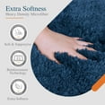 thumbnail image 3 of Walensee Shag Bath Rug, Non Slip Bath Mat for Bathroom, 24"x36", Navy Blue, Machine Wash, 3 of 9