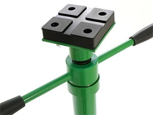 Kojem 2 Ton Under Hoist Tripod Stand for Garages Repair Shops Adjustable  Green Powder Coated Heavy Duty Steel