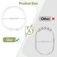 thumbnail image 2 of Bathway Plastic Shower Curtain Rings, 12 Pcs Clear Shower Curtain Hooks, O Shape Shower Curtain Hooks Rings, Easy to Snap Closure Shower Hooks for Shower Curtain and Liner Bathroom, 2 of 8