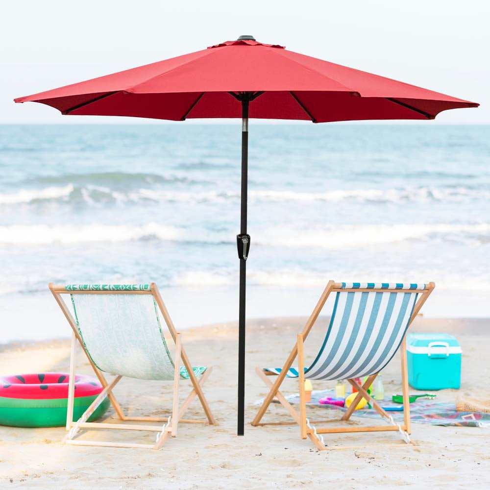 YOFE 8Rib Patio Furniture Umbrella, Heavy Duty Patio Umbrella w/ Tilt