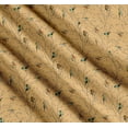 thumbnail image 3 of Soimoi Orange Cotton Voile Fabric Leaves & Flowerpecker Bird Printed Fabric 1 Yard 42 Inch Wide, 3 of 7